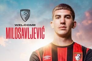 官方：伯恩茅斯签下贝尔格莱德红星18岁中卫米洛萨夫列维奇