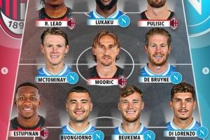 中场大师对决，那不勒斯vsAC米兰最佳阵：莫德里奇、德布劳内领衔